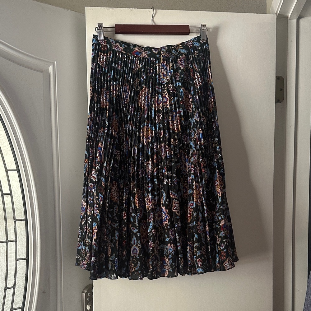 Pleated Ralph Lauren Floral Paisley Print Women's Skirt
